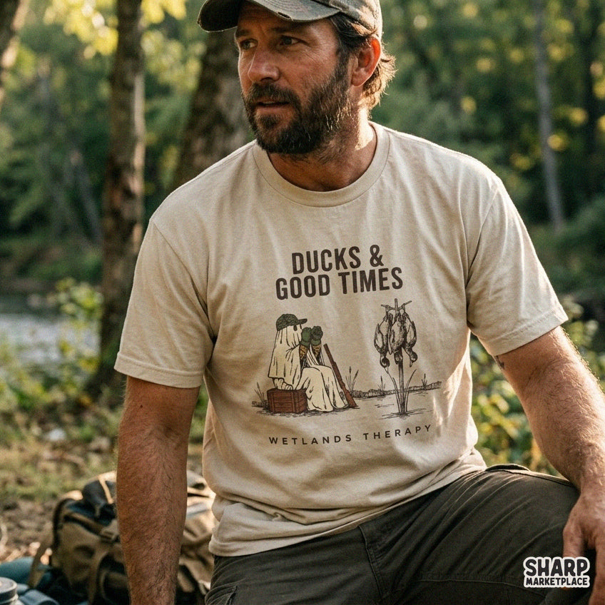 Ducks & Good Times Wetlands Therapy Fall PNG, Trendy Ghost