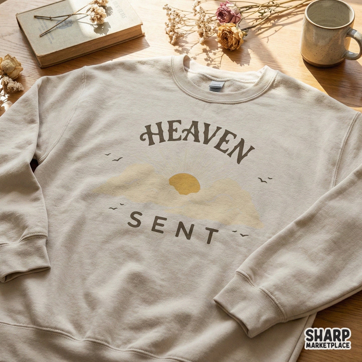 Heaven Sent PNG, Angelic Clouds Digital Design - 300 DPI Design for T-Shirt