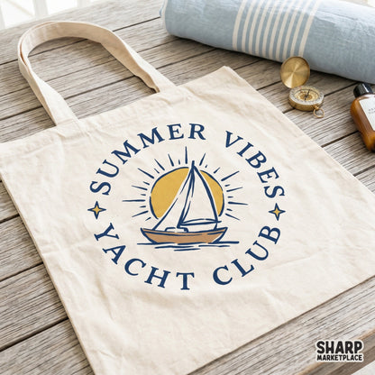 Vintage sailboat yacht club PNG graphic with retro stars for summer beach apparel and nautical t-shirt designs