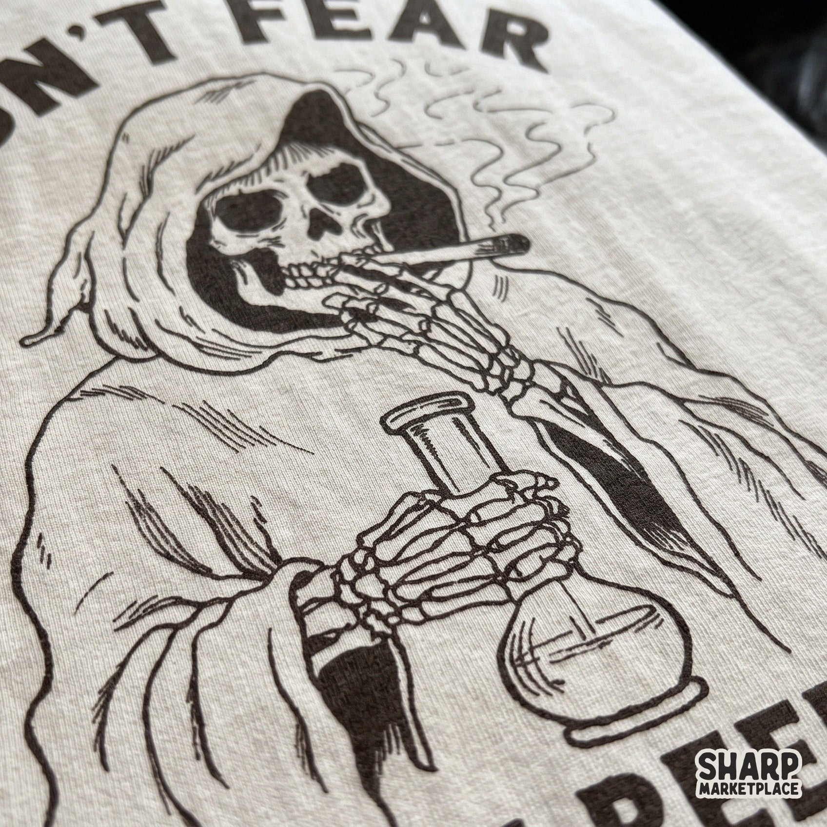Funny skeleton smoking a bong digital PNG for sarcastic Halloween weed shirts and spooky 420 stoner gifts