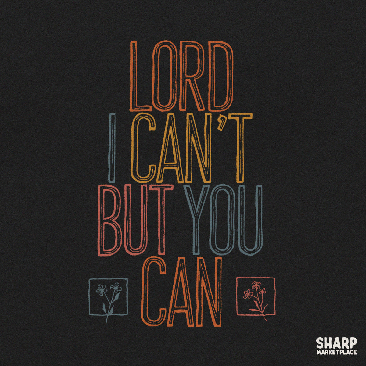 Retro floral faith PNG design featuring inspirational Christian quote for t-shirts