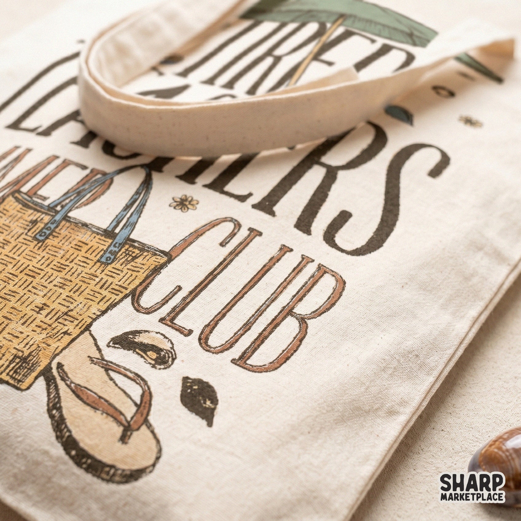 Retro tired teachers summer club design for teacher t-shirts and beach tote bags