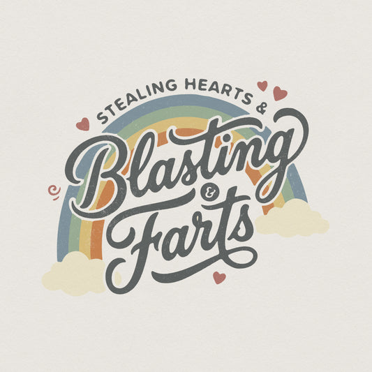 Stealing Hearts & Blasting Farts PNG, Funny Retro Shirt Design - 300 DPI
