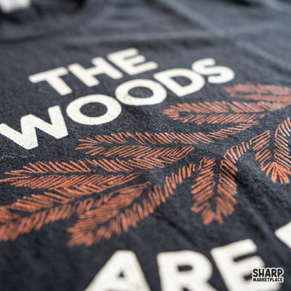 The Woods Are Rad! Fall PNG, Rustic Pine Branch Shirt