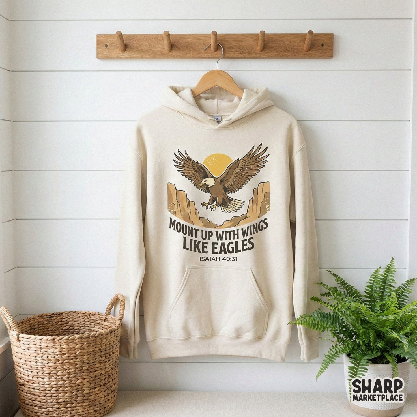 Mount Up With Wings Like Eagles PNG, Isaiah 40:31 Scripture Shirt - 300