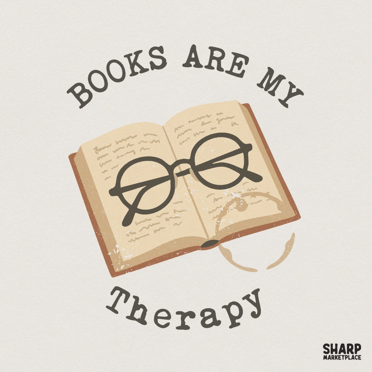Books Are My Therapy PNG, Book Lovers Shirt - 300 DPI Design for T-Shirt