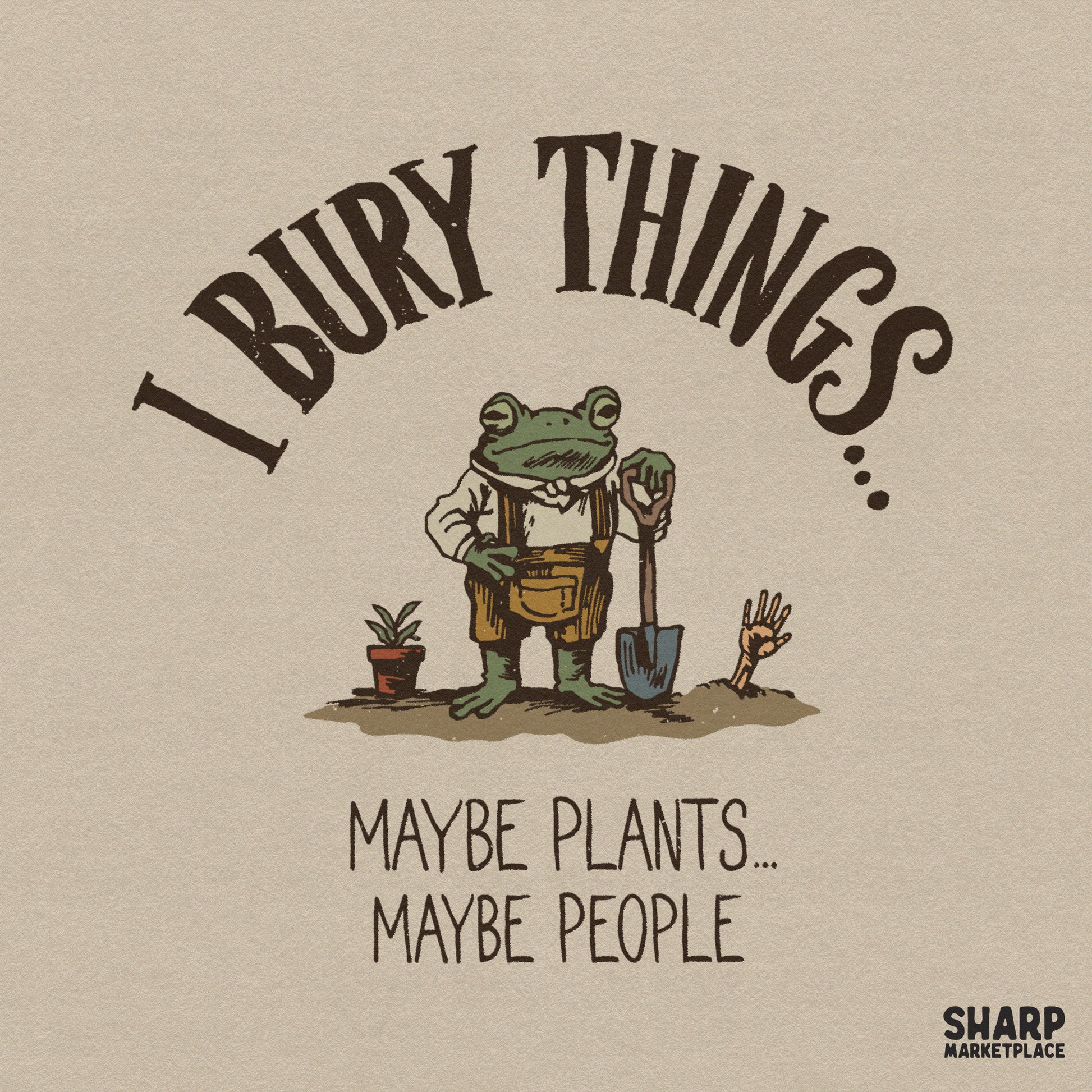 Funny frog graphic with dark humor sarcasm text for spooky season retro png t-shirt designs