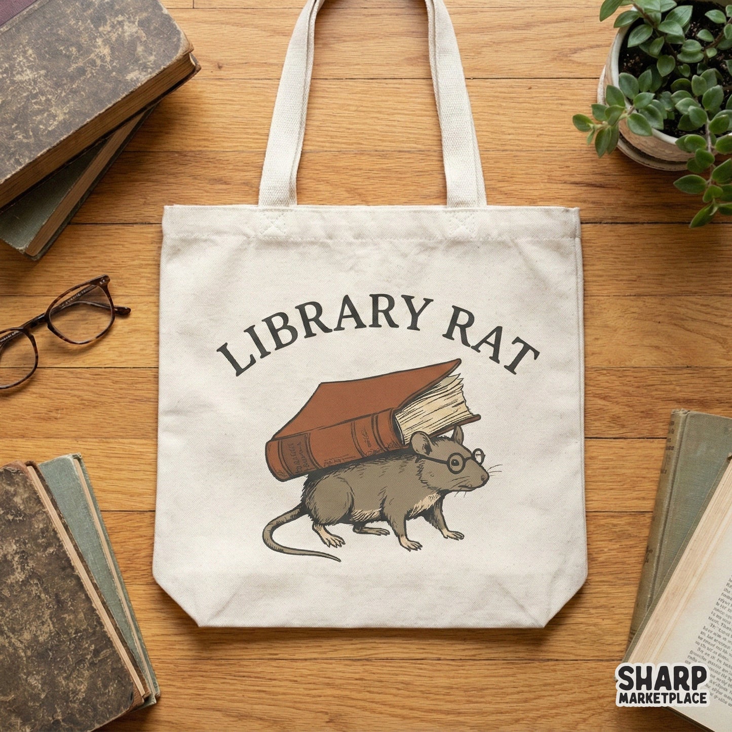 Library Rat Book Lover Tee, Funny Literary Shirt - 300 DPI Design for
