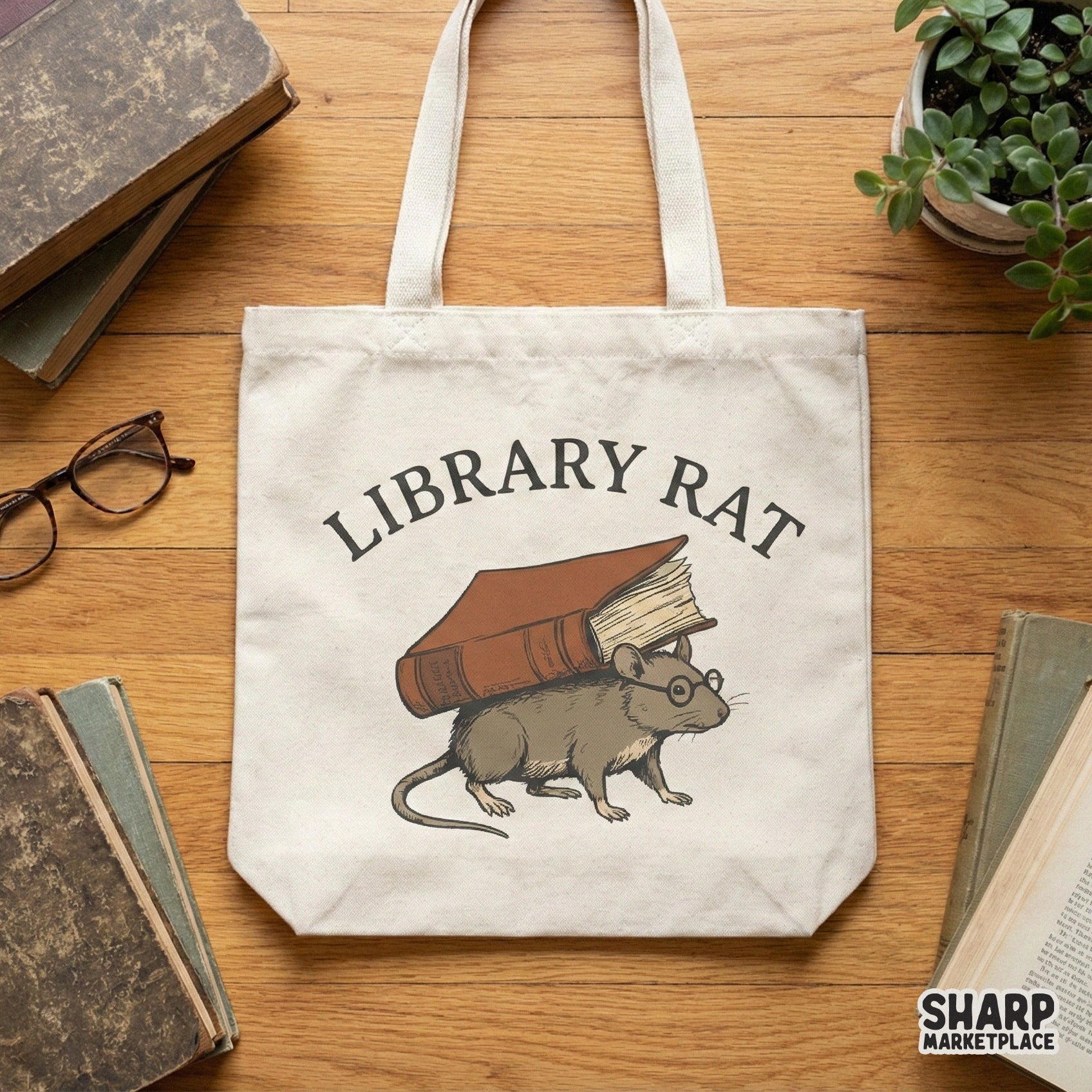 Library Rat Book Lover Tee, Funny Literary Shirt - 300 DPI Design for