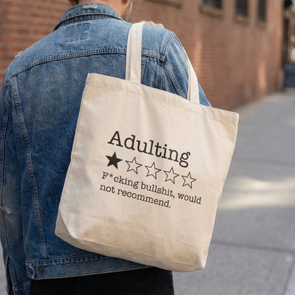 Adulting PNG, One Star Review Funny Shirt - 300 DPI Design for T-Shirt