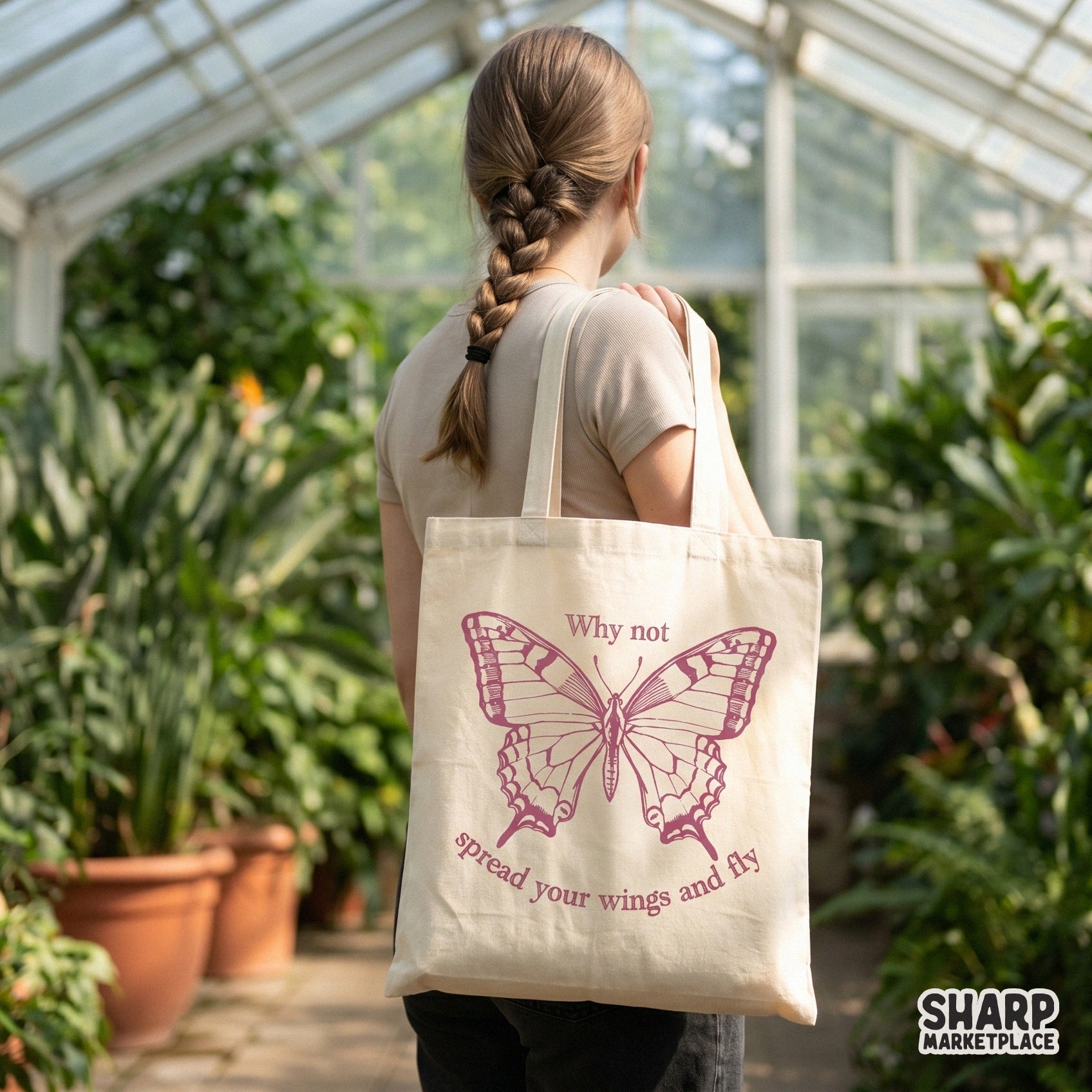 Vintage pink butterfly sublimation design with an inspirational spring quote for t-shirts