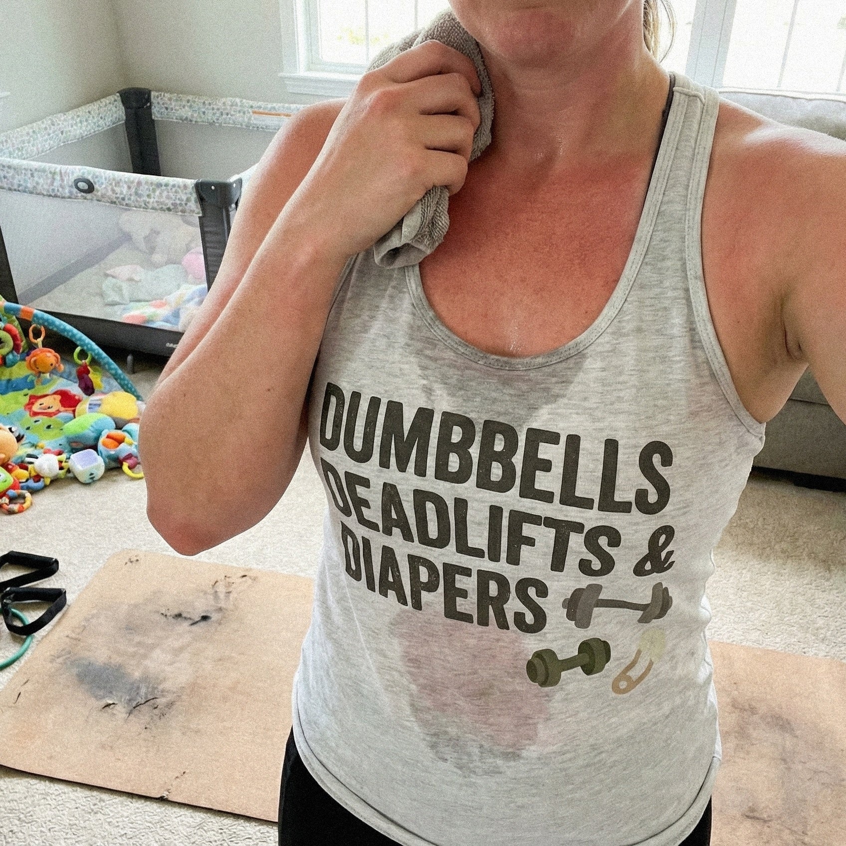 Dumbbells Deadlifts & Diapers PNG, New Dad Gym Shirt - 300 DPI Design for
