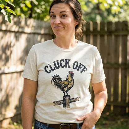 Cluck Off PNG, Funny Rooster Shirt - 300 DPI Design for T-Shirt