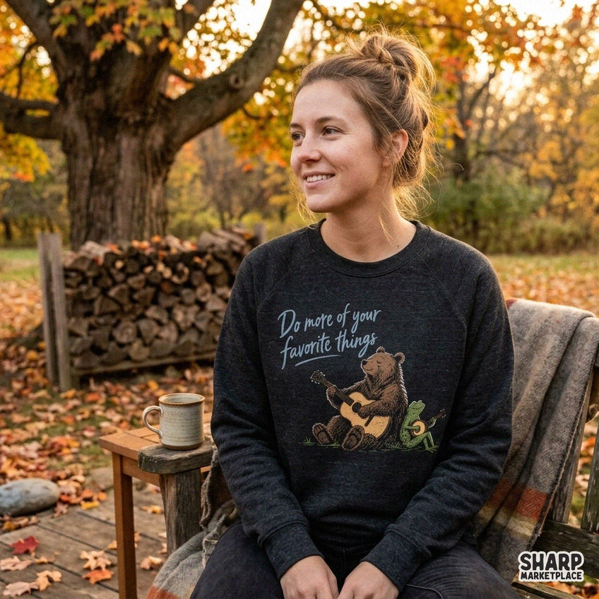 Retro bear PNG graphic featuring a funny country music forest band design ideal for camping shirts and summer apparel