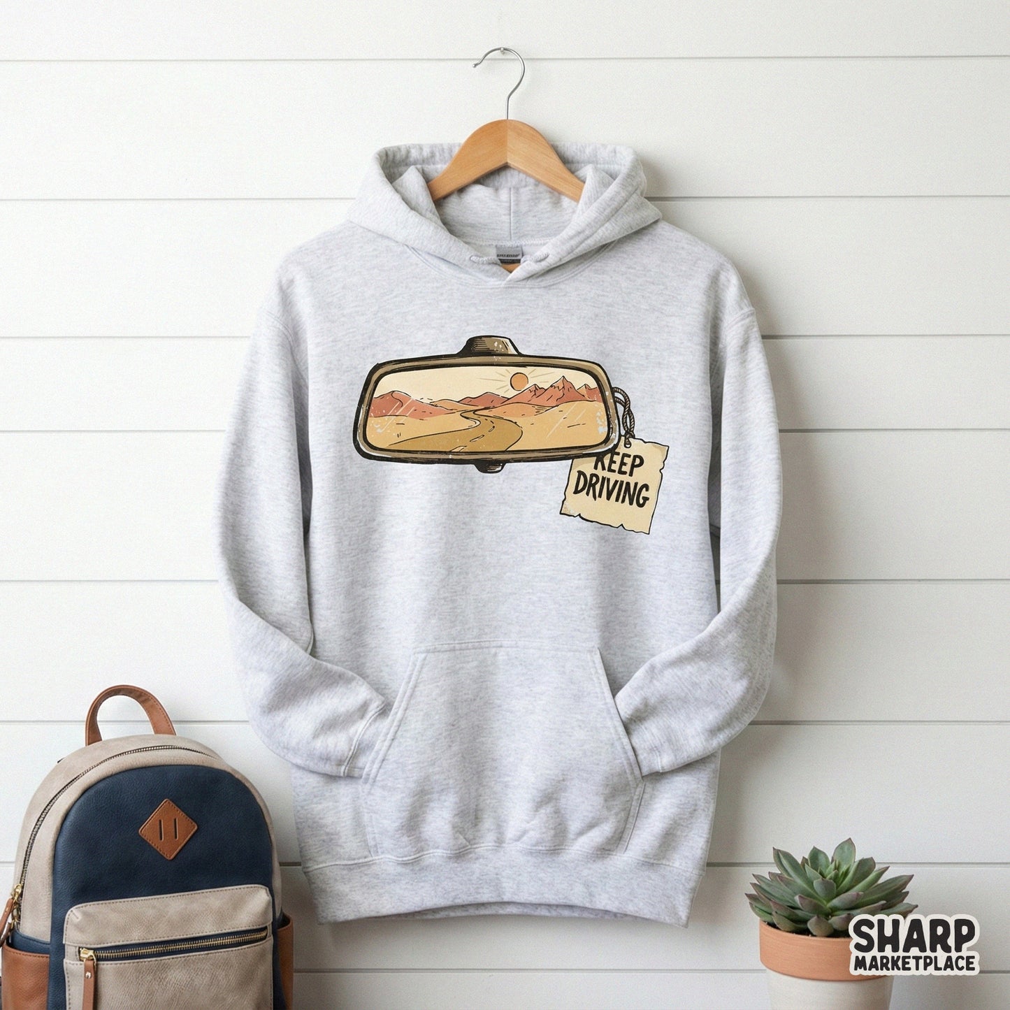 Keep Driving PNG, Vintage Desert Road Art - 300 DPI Design for T-Shirt