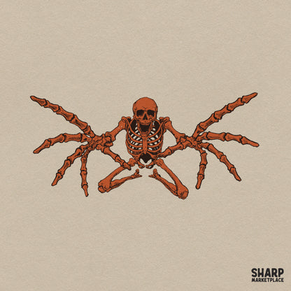 Creepy Spider Skeleton Monster with Eight Bone Legs