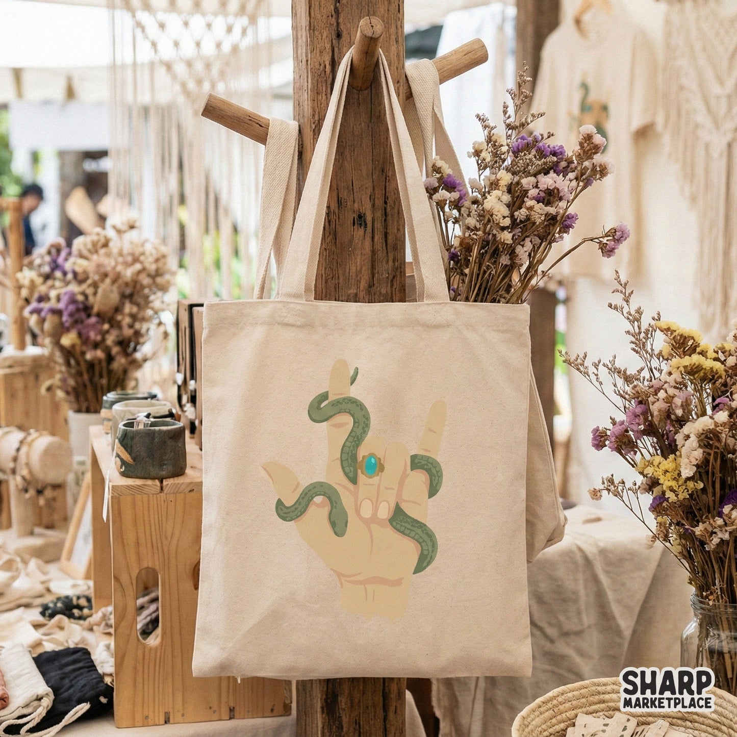 Snake Hand PNG, Boho Occult Sign - 300 DPI Design for T-Shirt