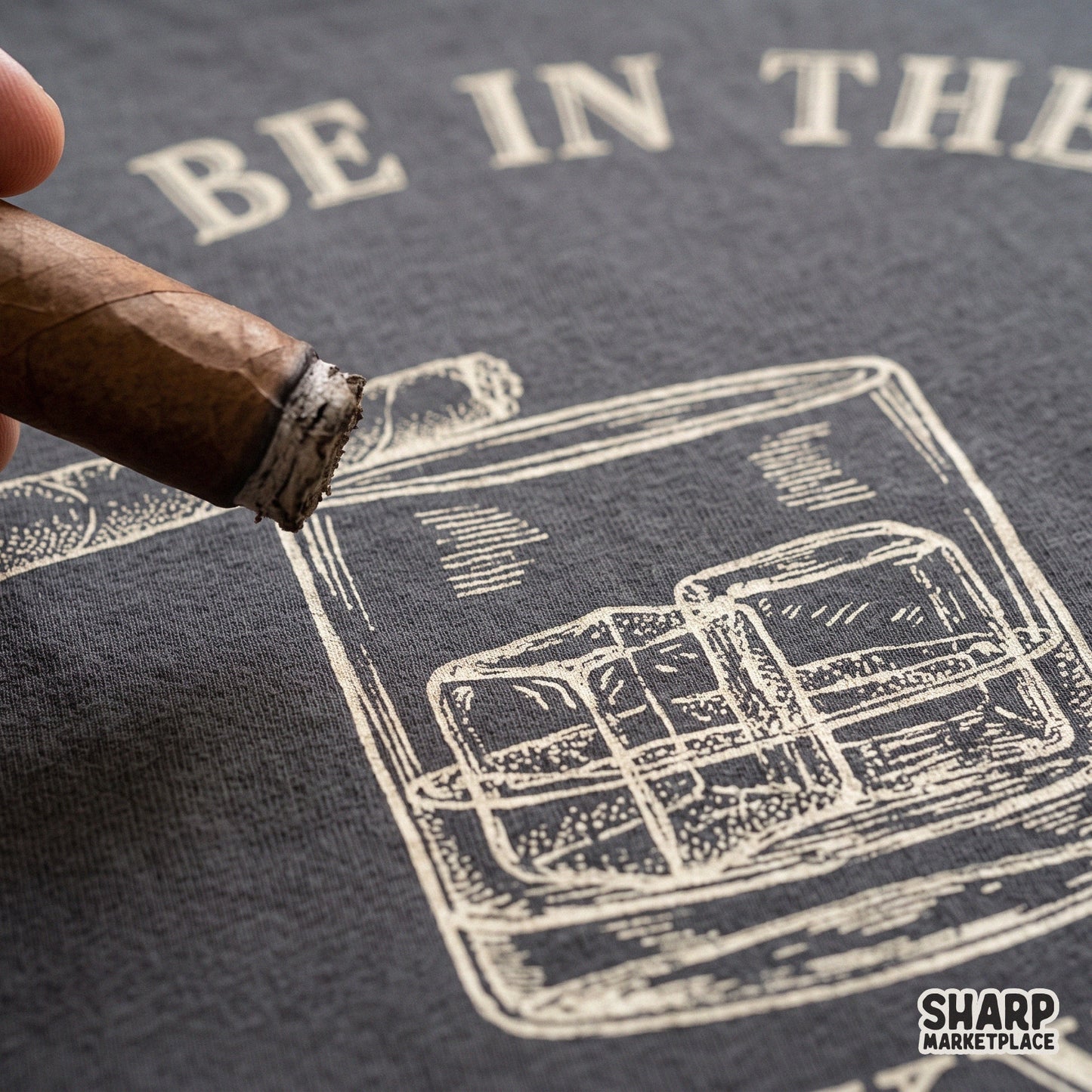 Retro Father's Day design with whiskey and cigar theme for sarcastic backyard drinking shirts and gift projects