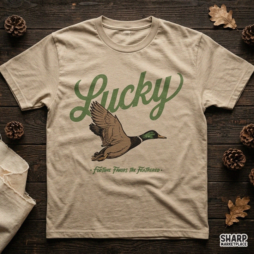 Vintage flying mallard duck sublimation design for western hunting t-shirts and apparel