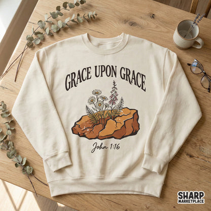 Grace Upon Grace PNG, Bible Verse Shirt Design - 300 DPI Design for T-Shirt