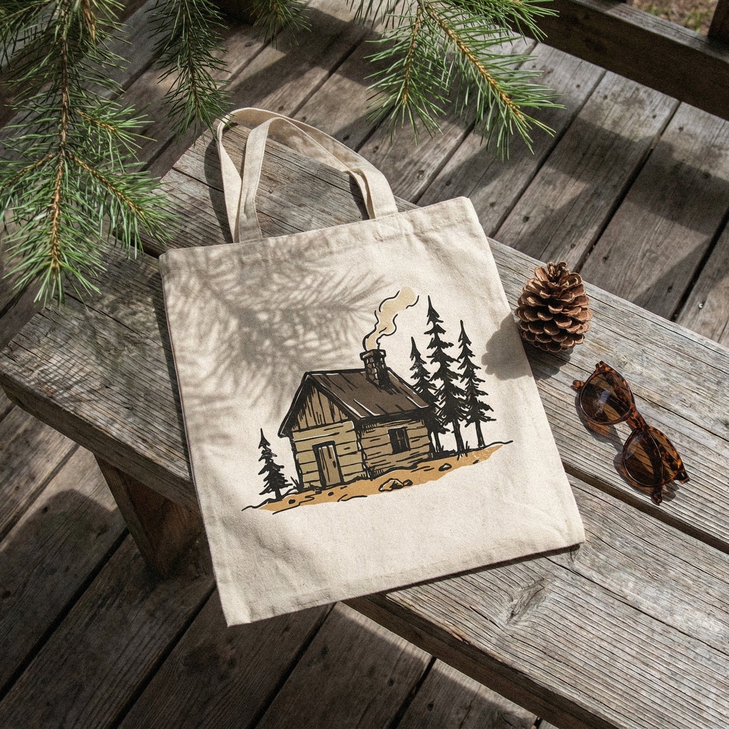 Rustic Cabin PNG, Hand Drawn Forest House - 300 DPI Design for T-Shirt