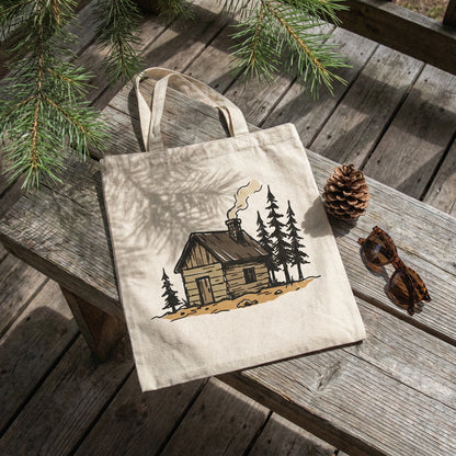 Rustic Cabin PNG, Hand Drawn Forest House - 300 DPI Design for T-Shirt