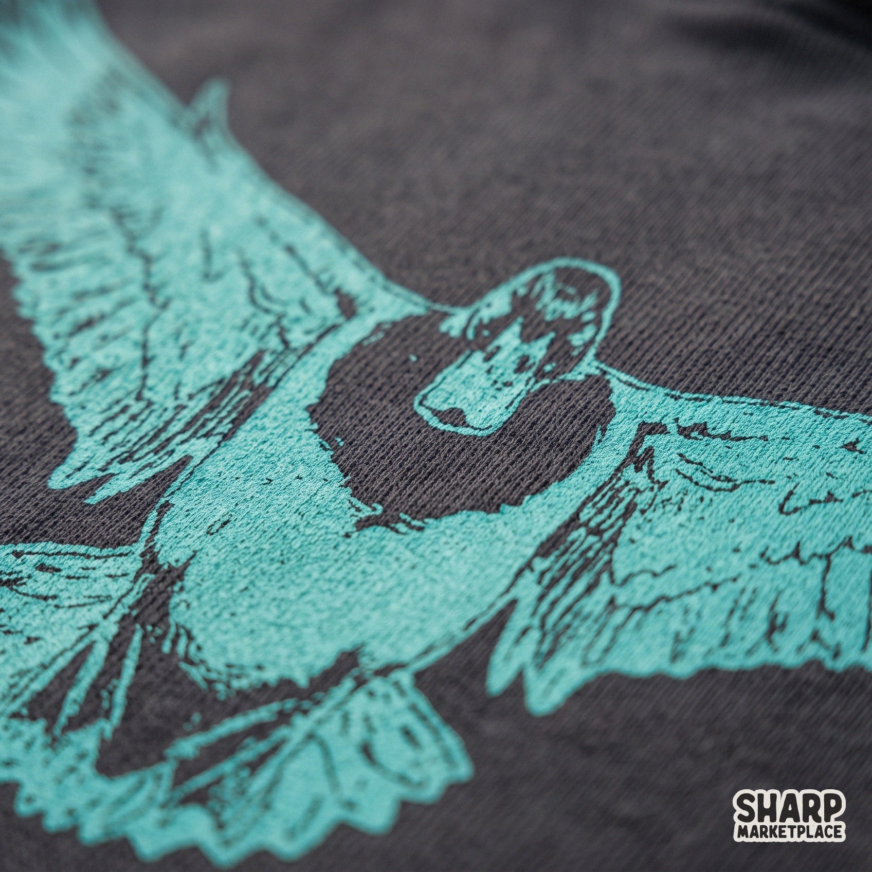 Vintage flying teal mallard duck graphic for hunting shirts and sublimation shirt designs