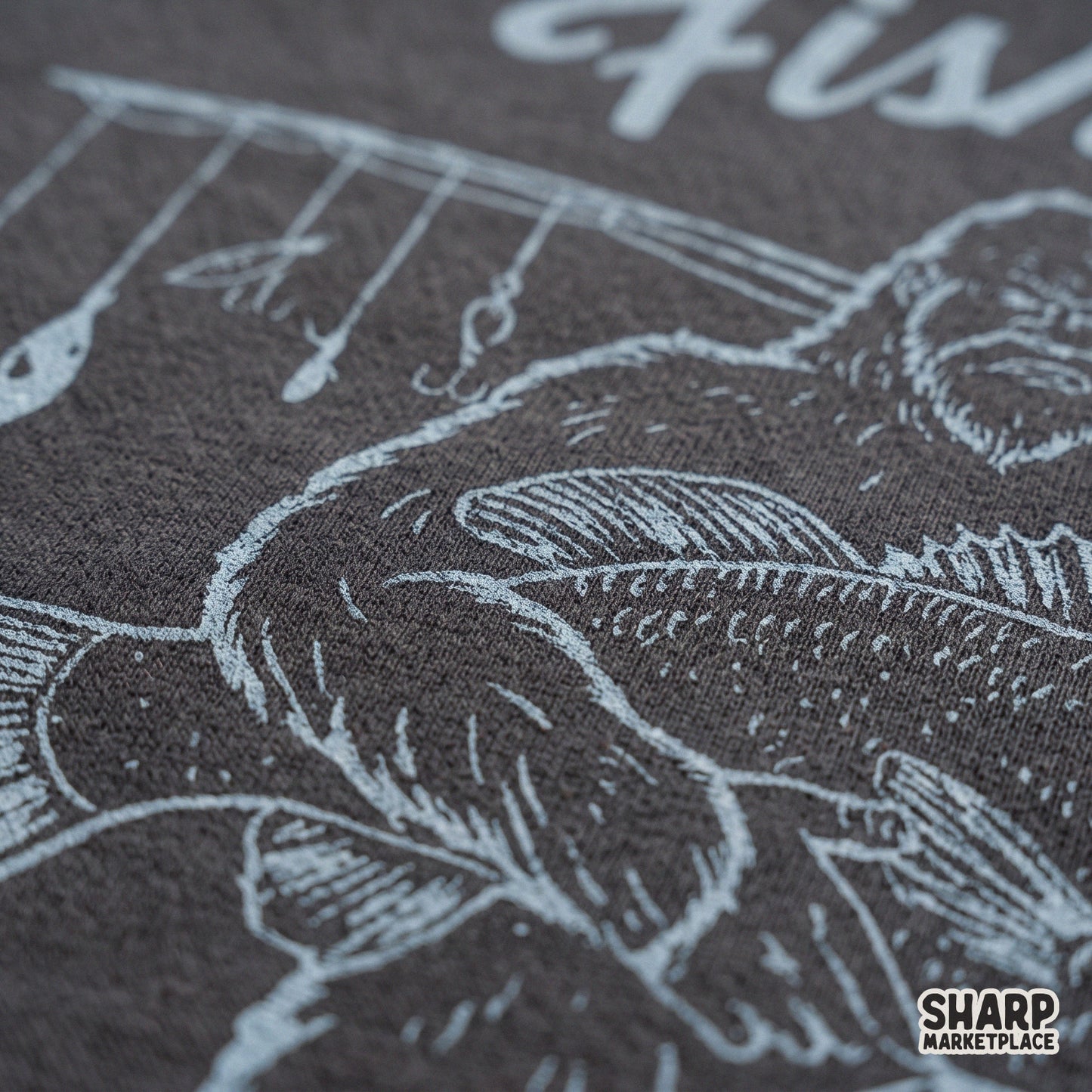 Funny Bigfoot fisherman design with retro summer lake life style for Father's Day shirts and camping sublimation crafts