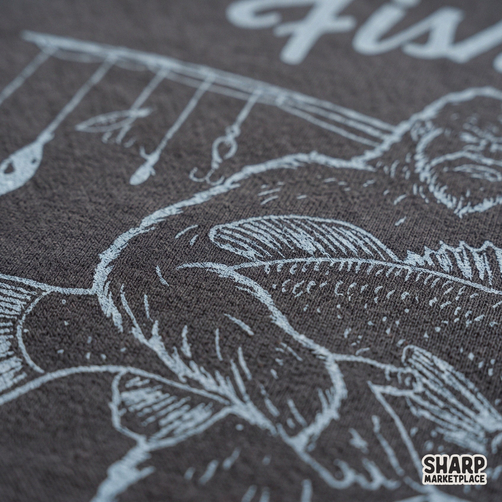 Funny Bigfoot fisherman design with retro summer lake life style for Father's Day shirts and camping sublimation crafts