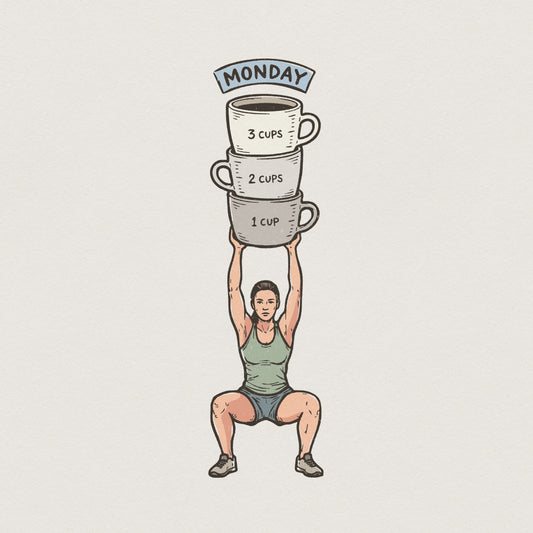 Monday 3 Cups 2 Cups 1 Cup PNG, Coffee Gym Shirt - 300 DPI Design for