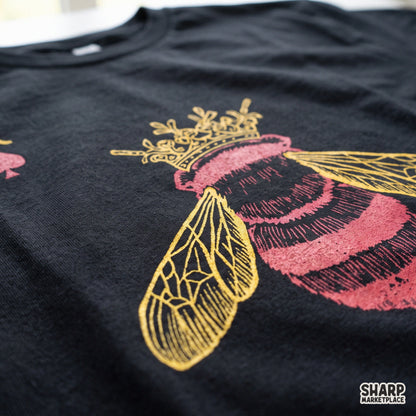 Queen Bee Crown Playing Card Illustration Sublimation PNG