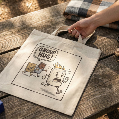 Group Hug! PNG, Funny S'mores Marshmallow Digital Download - 300 DPI