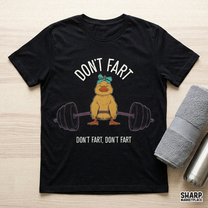 Don't Fart Duck Lifting Barbell, Funny Gym Workout