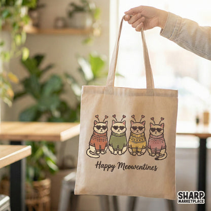 Happy Meowentines PNG, Cute Cat Valentine Clipart - 300 DPI Design for