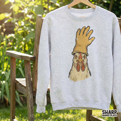 Funny Chicken With Glove Hat PNG, Farm Animal Humor - 300 DPI Design for