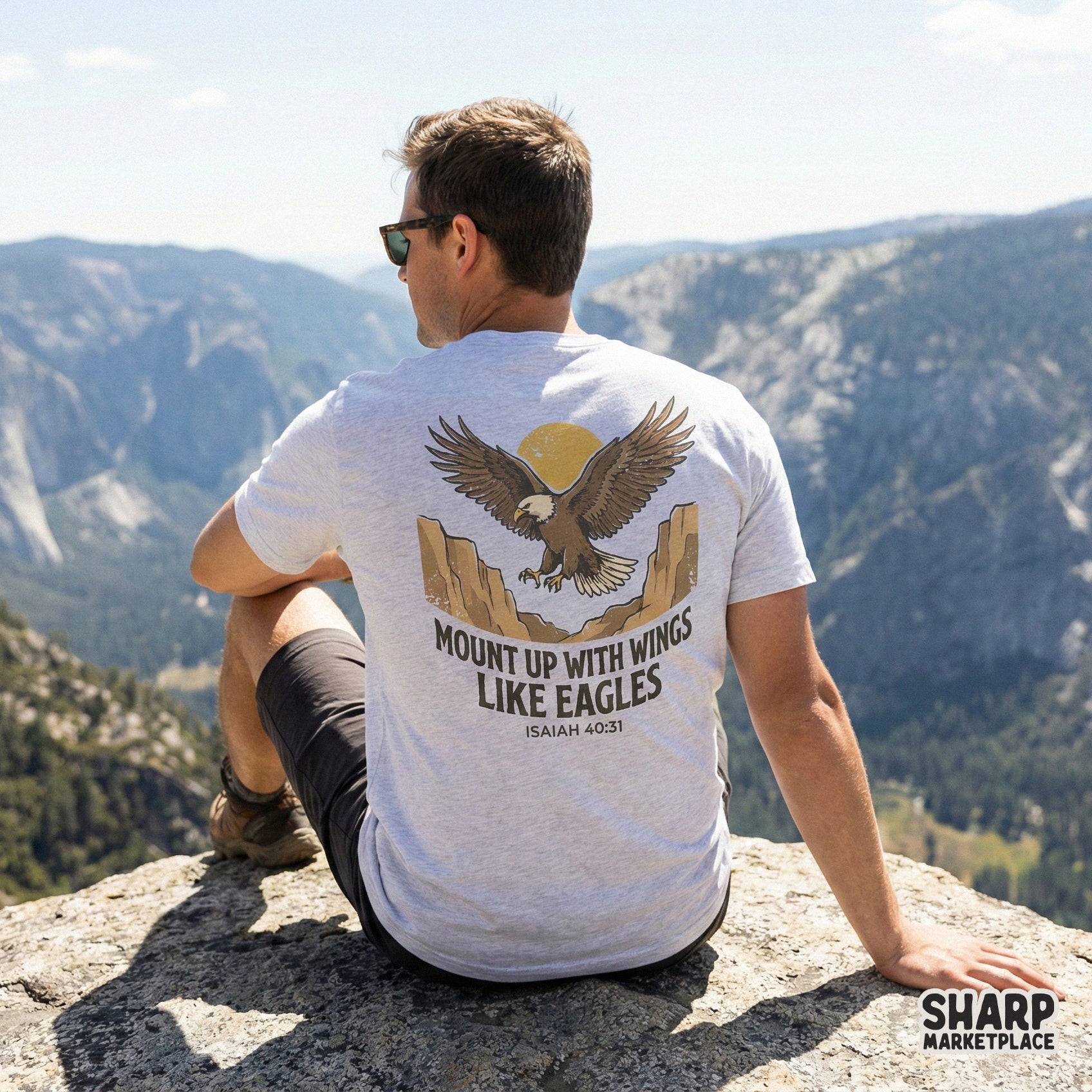 Mount Up With Wings Like Eagles PNG, Isaiah 40:31 Scripture Shirt - 300