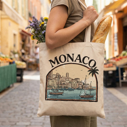 Monaco PNG Vintage Travel Shirt, Retro Monaco Skyline T-Shirt - 300 DPI