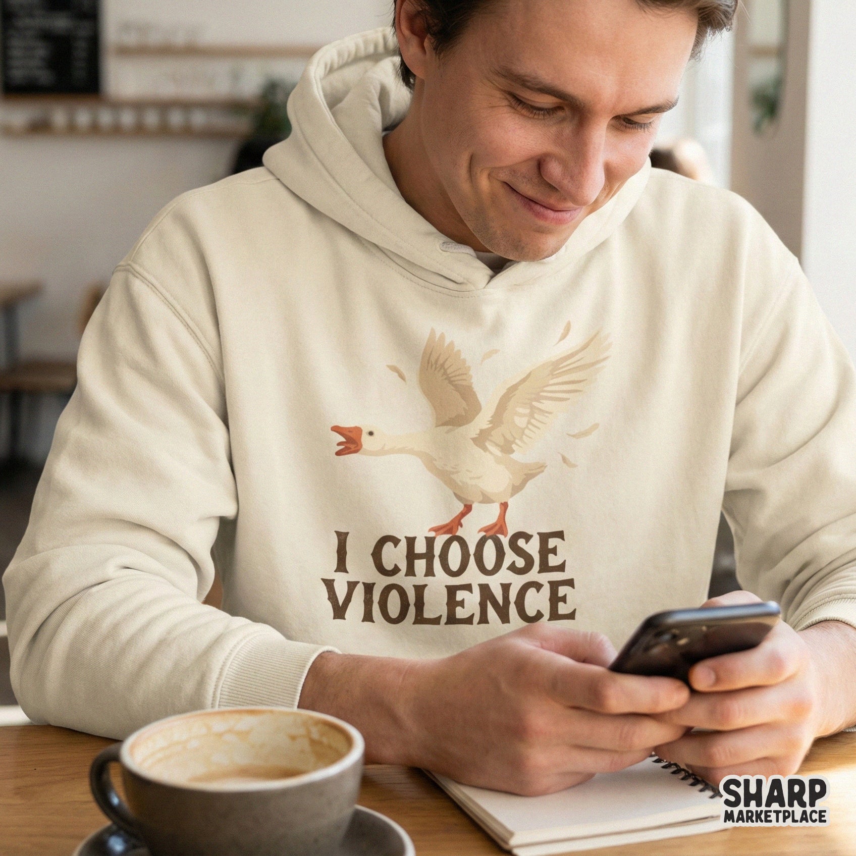 I Choose Violence PNG, Funny Goose Digital Download - 300 DPI Design for