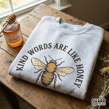 Kind Words Are Like Honey PNG, Proverbs 16:24 Bee Shirt - 300 DPI Design