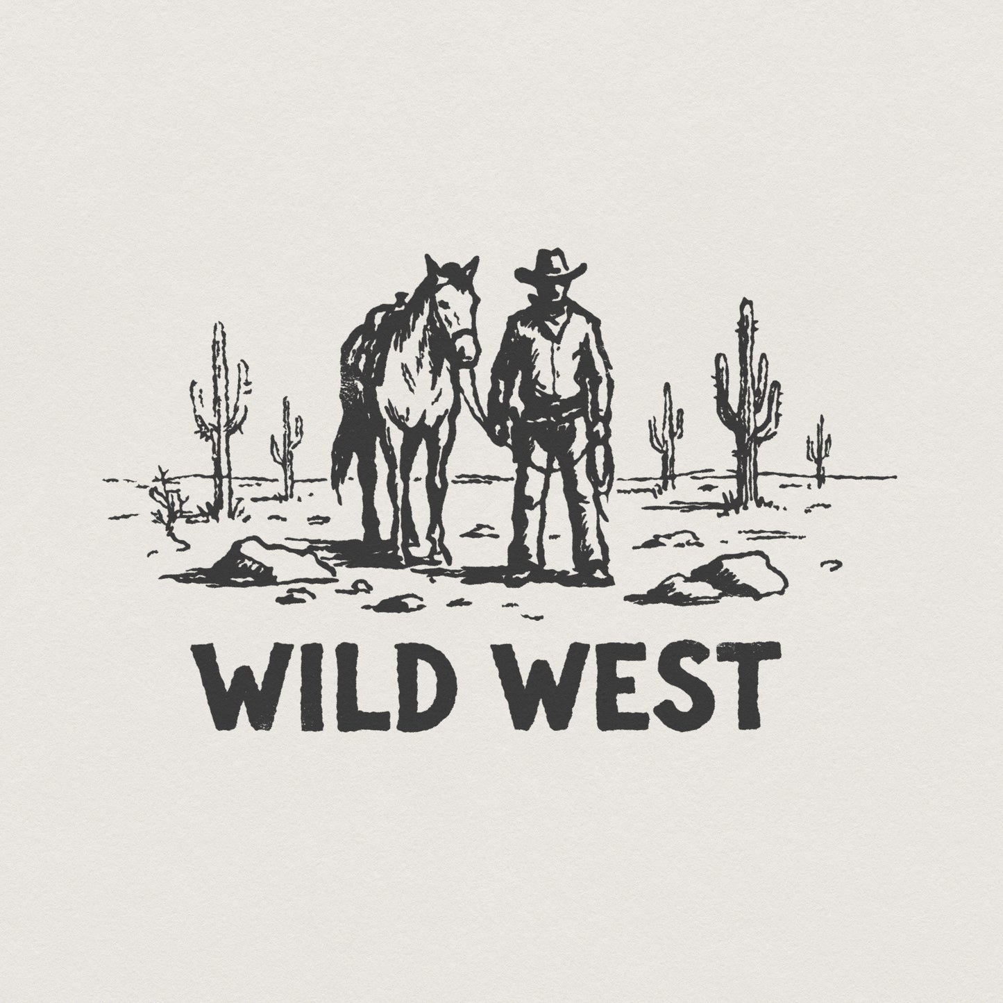 Wild West PNG, Vintage Western Shirt Design - 300 DPI Design for T-Shirt