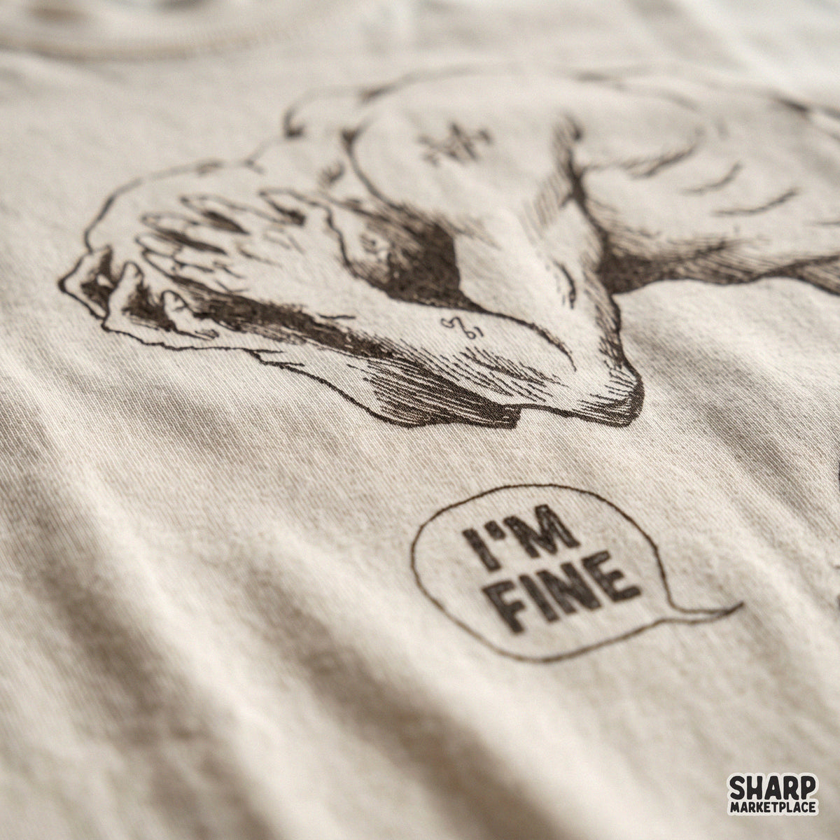I'm Fine Dark Mental Health Agony Graphic, Trendy PNG