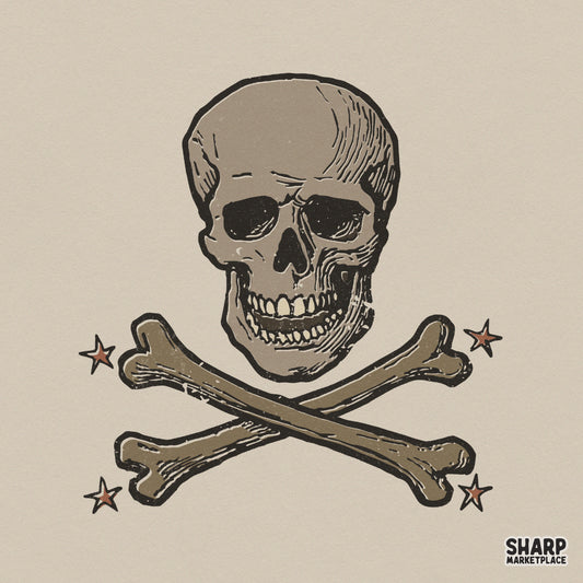 Skull And Crossbones, Halloween PNG - 300 DPI Design for T-Shirt