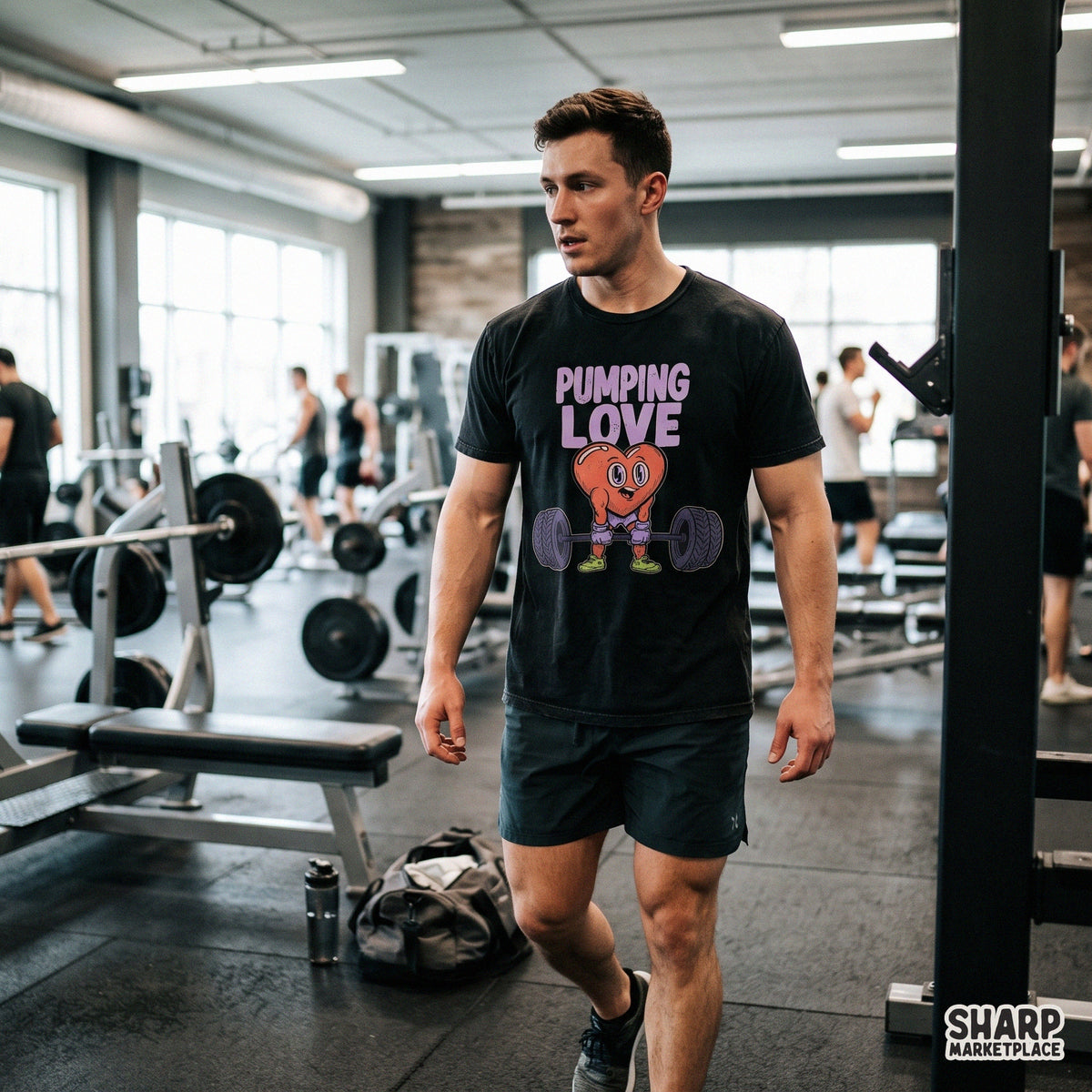 Pumping Love Shirt Png, Gym Workout Sublimation Png, Funny