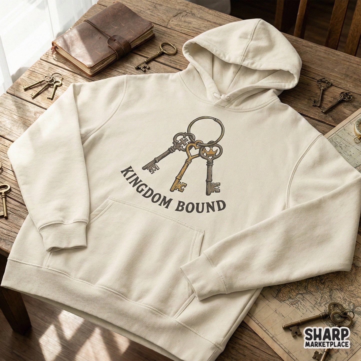 Kingdom Bound PNG, Vintage Keys Christian Shirt - 300 DPI Design for