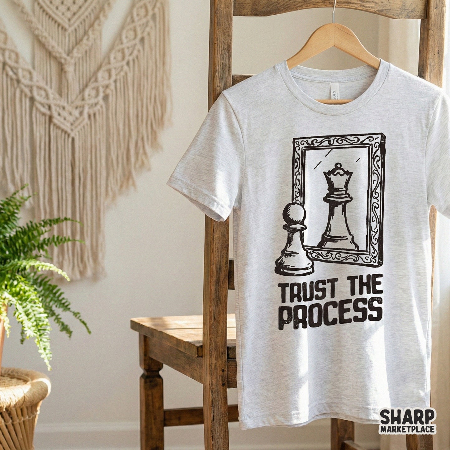 Trust The Process PNG, Motivational Chess Printable - 300 DPI Design for