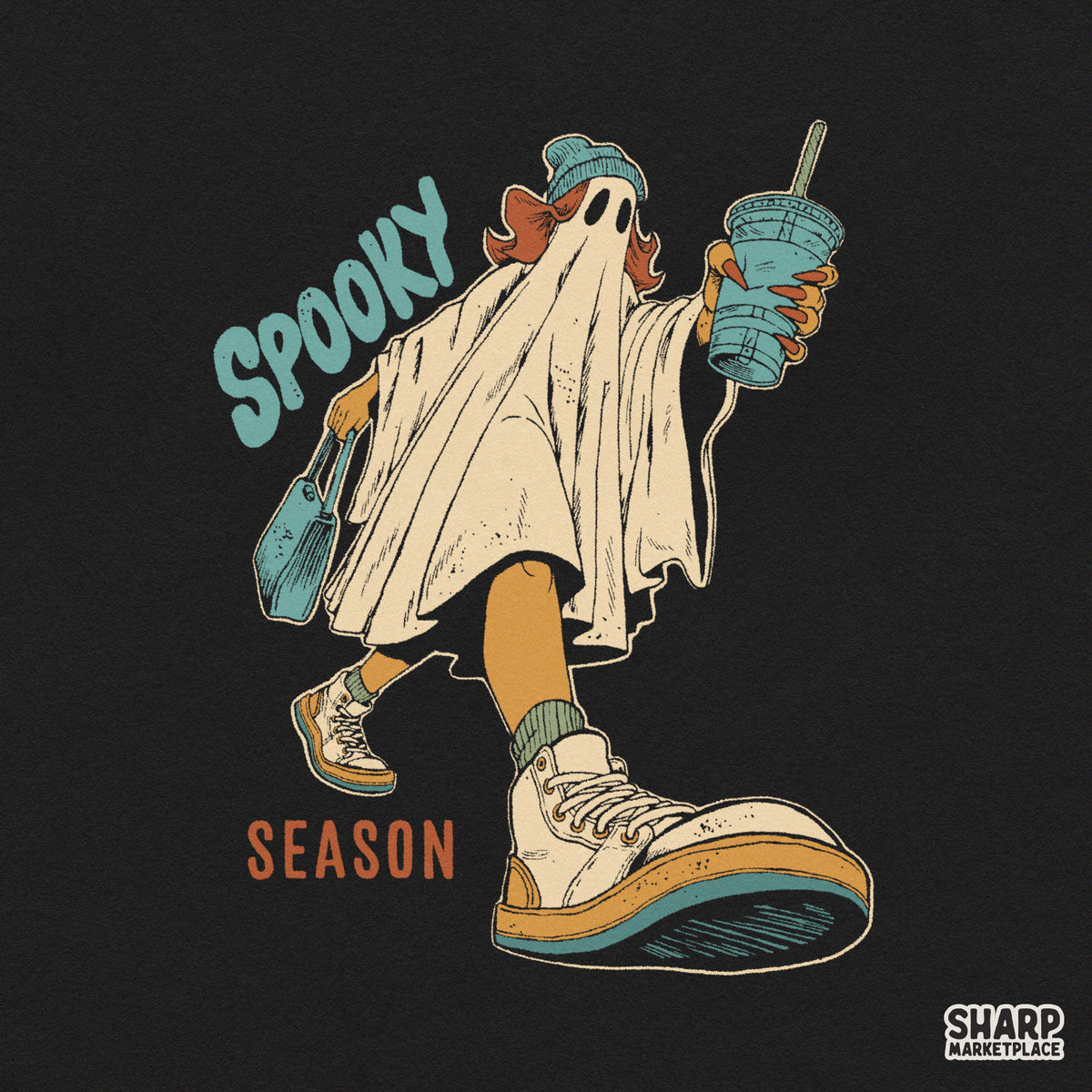 Spooky Season Halloween PNG Fall PNG Shirt Graphic, Cute