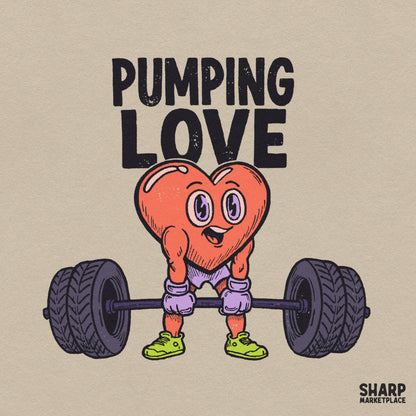 Pumping Love Shirt Png, Gym Workout Sublimation Png, Funny