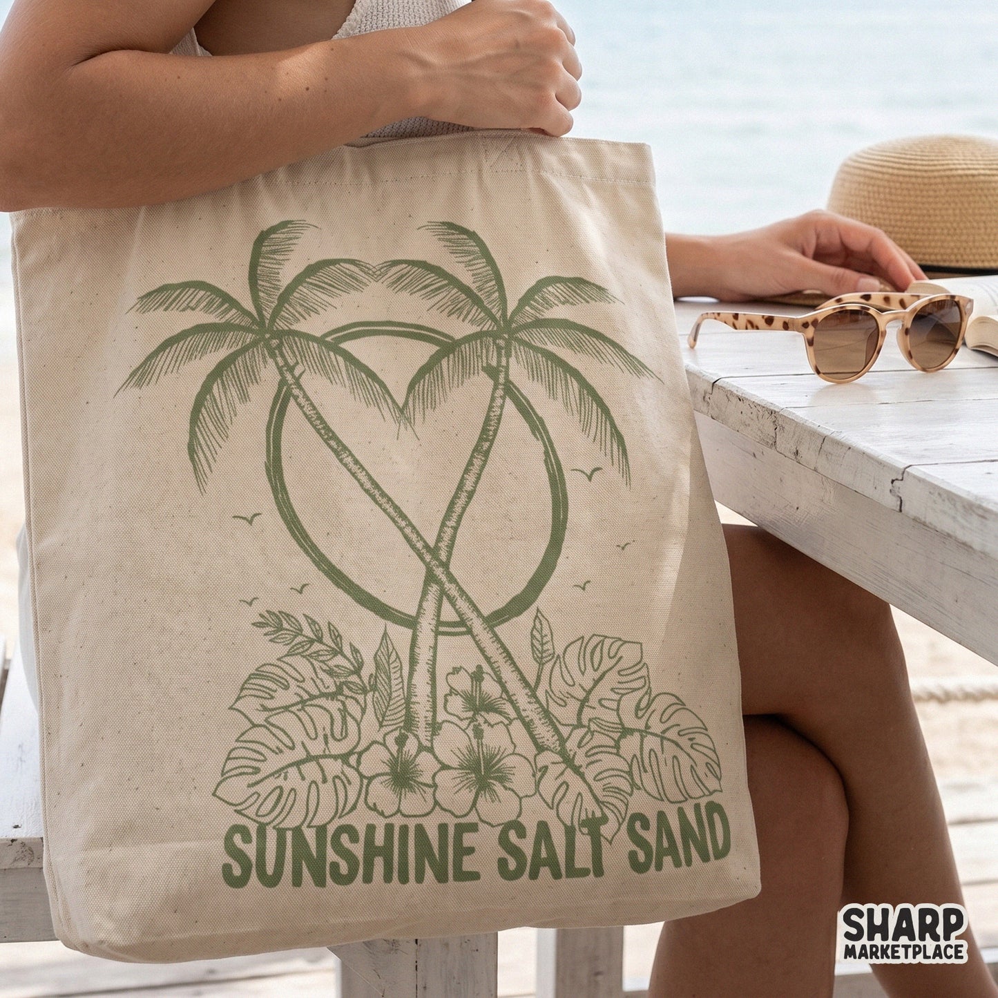 Retro retro island life palm tree design for summer girls trip shirts and beach sublimation crafts