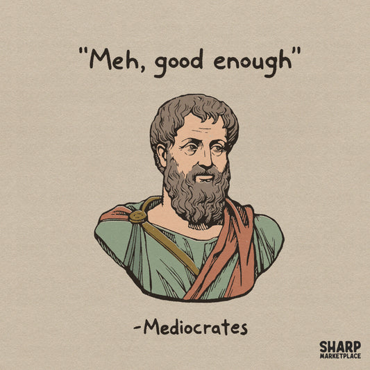 Funny Mediocrates Greek philosopher design for sarcastic shirt sublimation and digital t-shirt print downloads