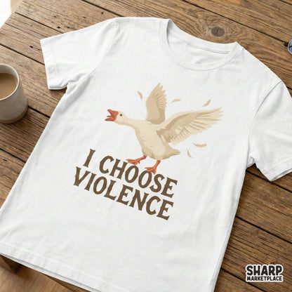 I Choose Violence PNG, Funny Goose Digital Download - 300 DPI Design for